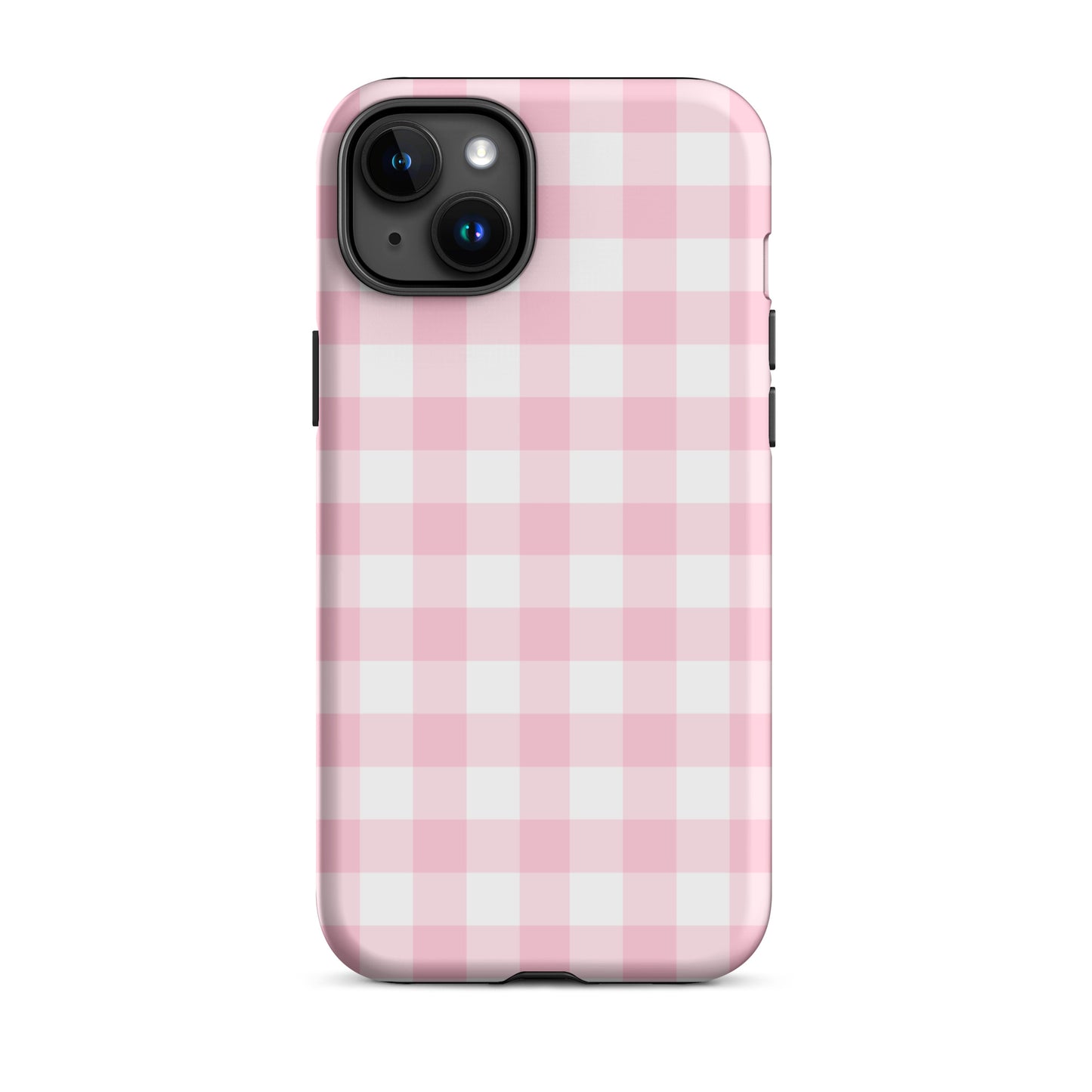 Pink Gingham iPhone Case iPhone 15 Plus Matte