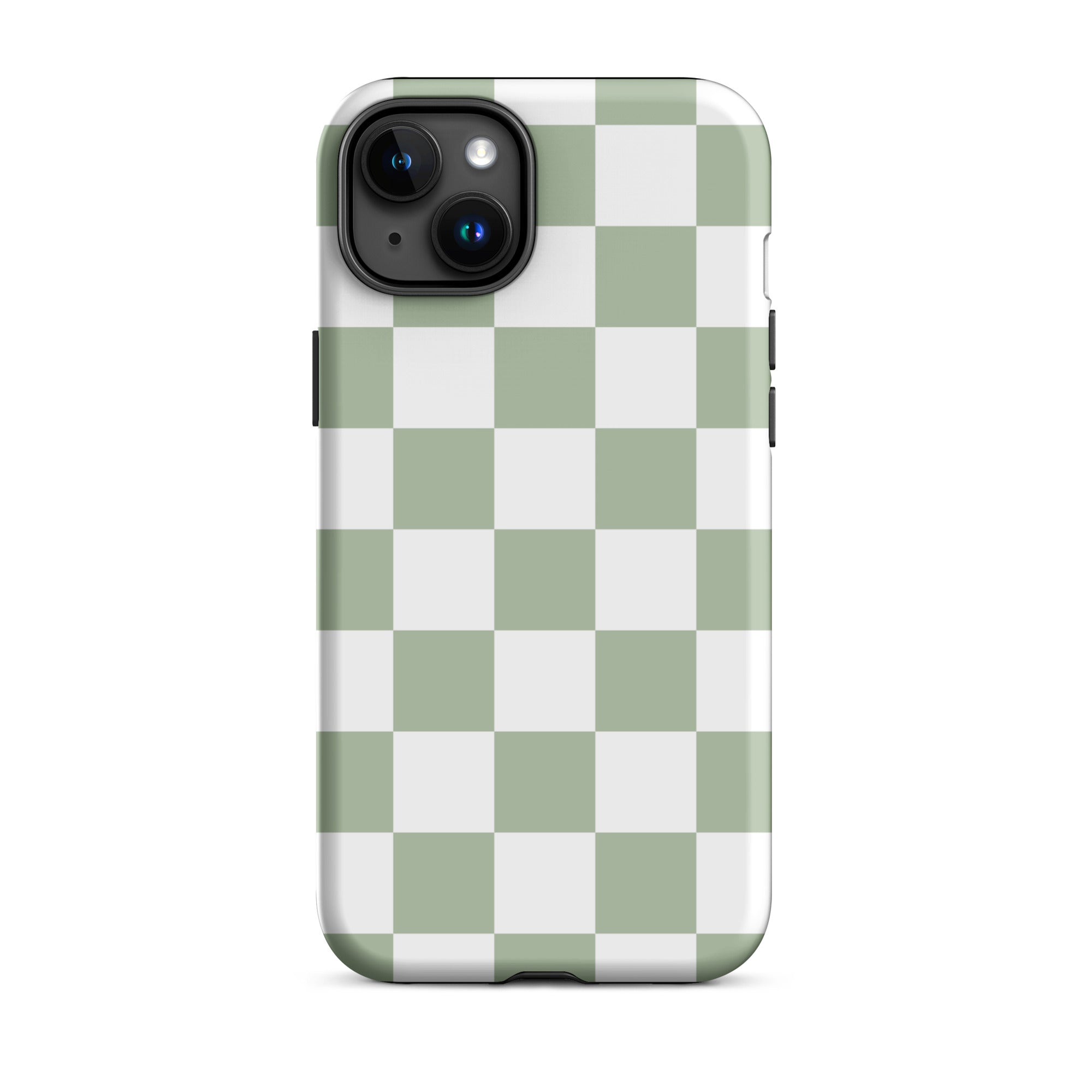Sage Green Checkered iPhone Case