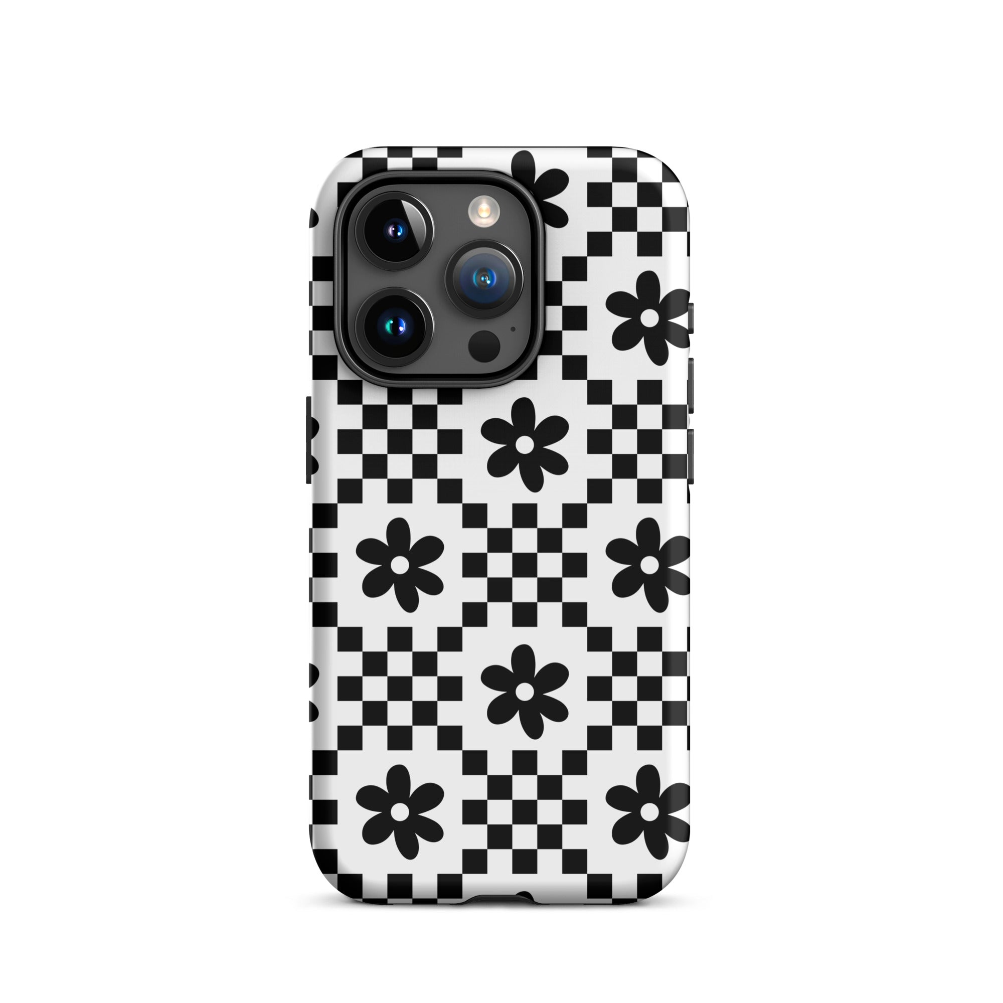Monochrome Daisy iPhone Case iPhone 15 Pro Matte