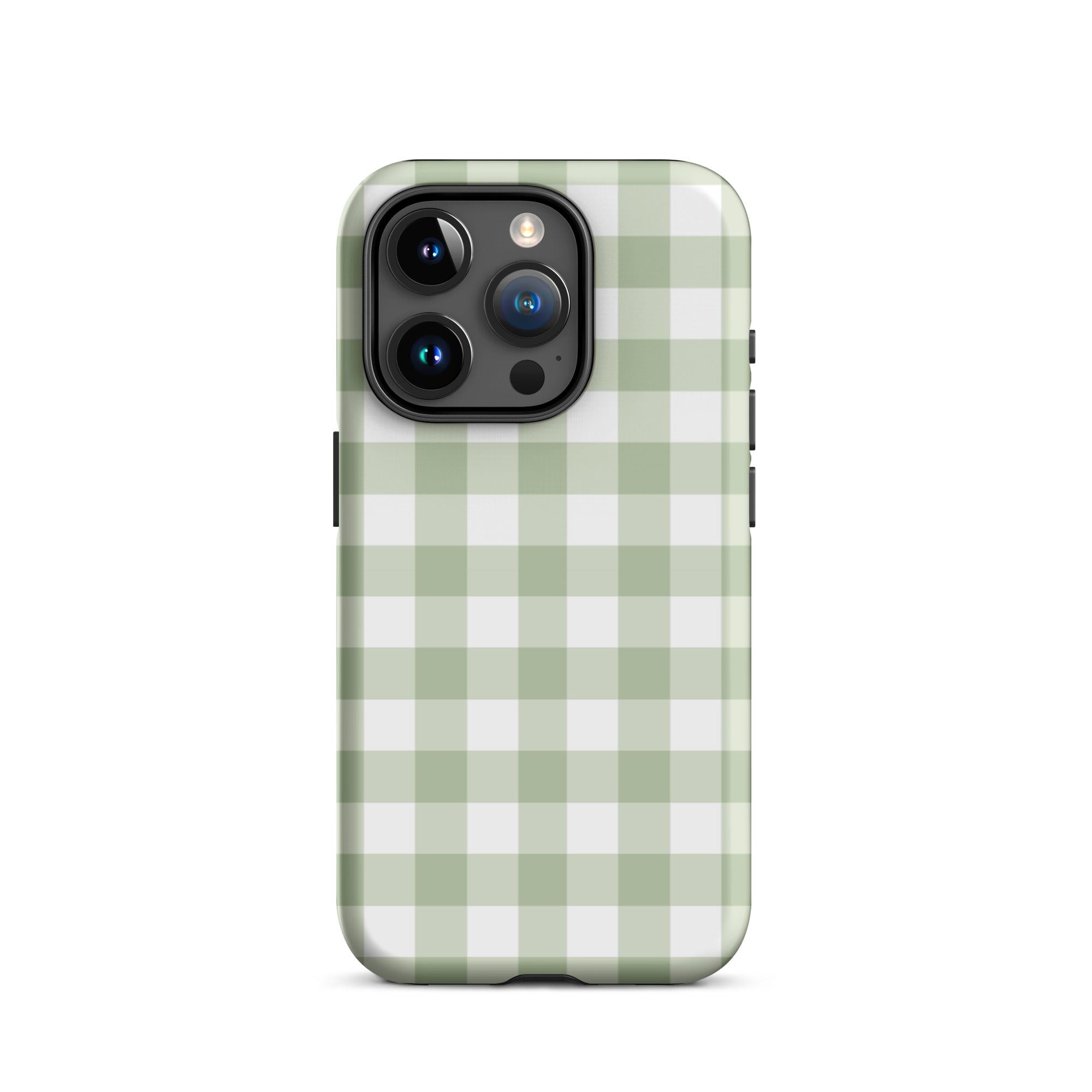 Green Gingham iPhone Case