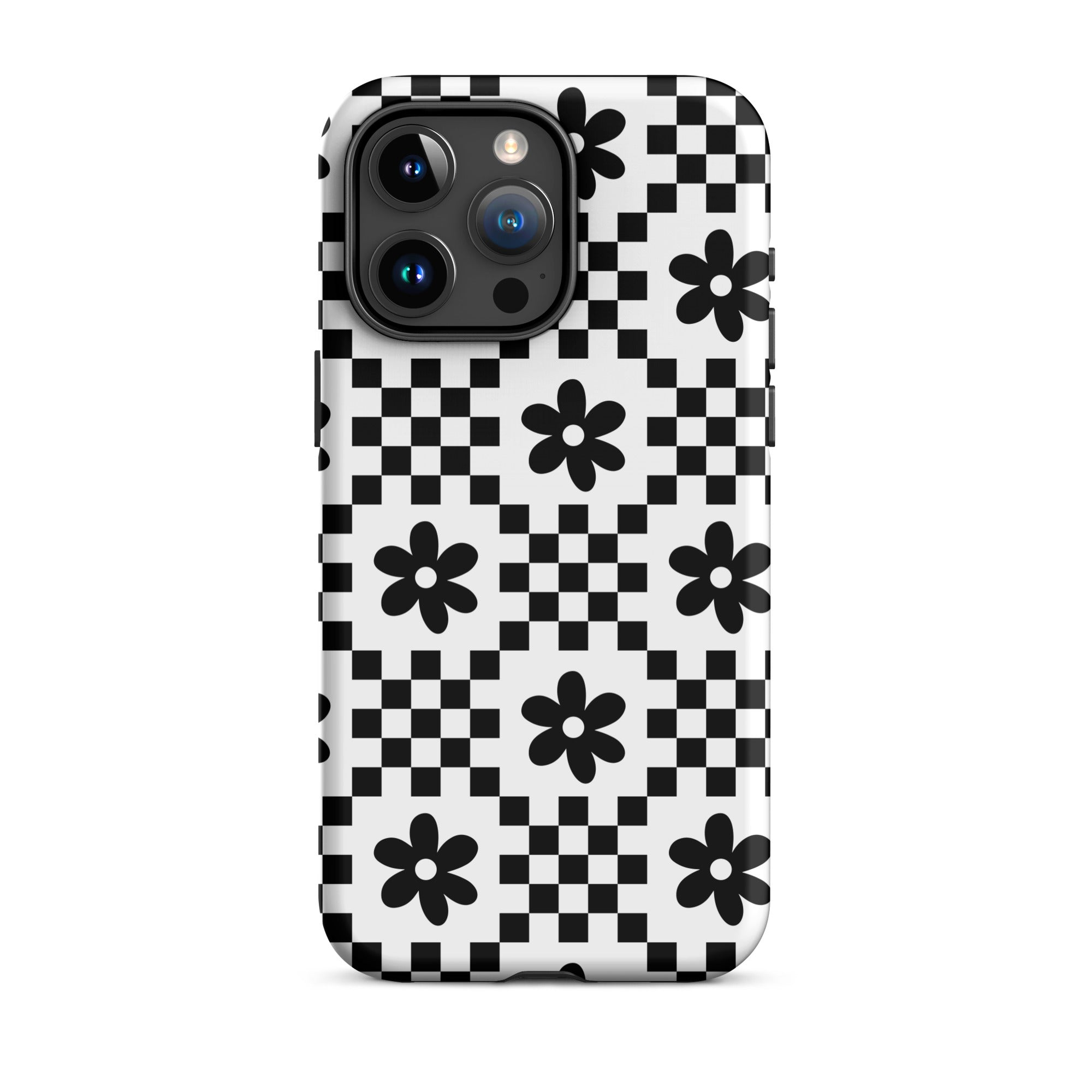Monochrome Daisy iPhone Case iPhone 15 Pro Max Matte