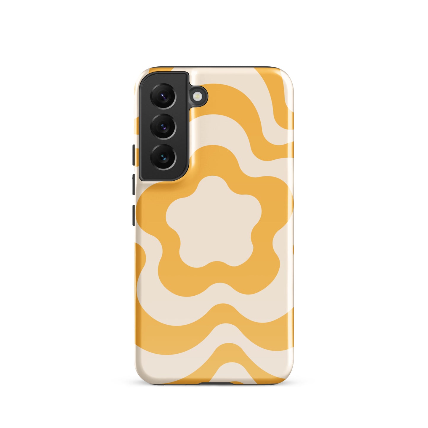 Yellow Retro Flowers Samsung Case