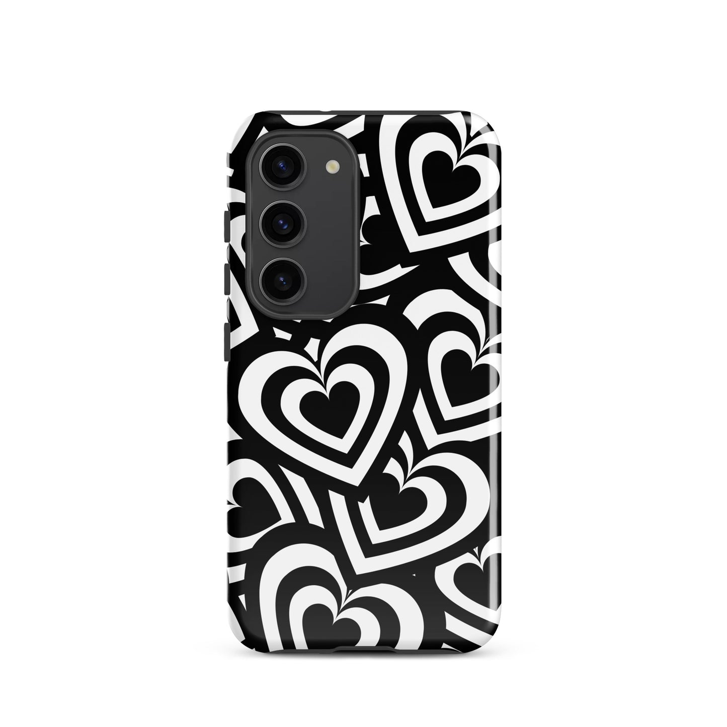 Black & White Hearts Samsung Case