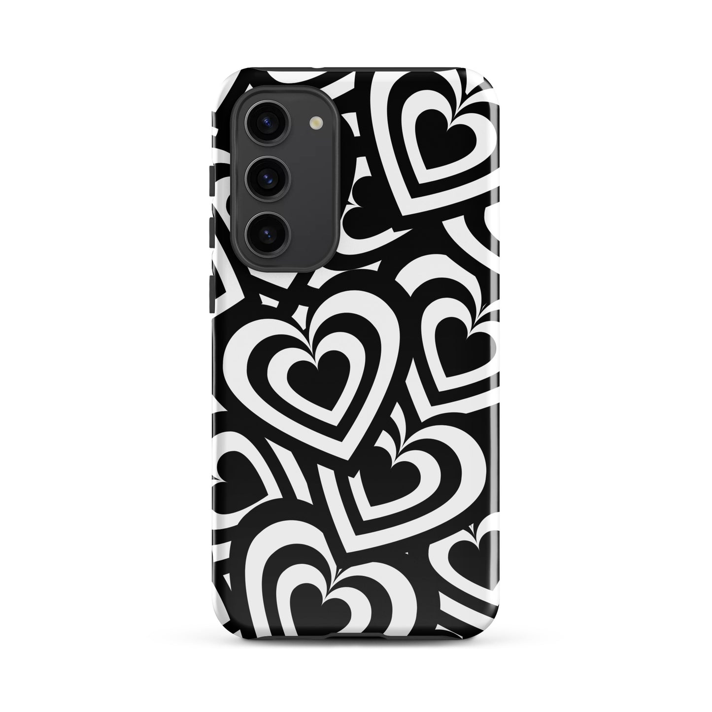 Black & White Hearts Samsung Case