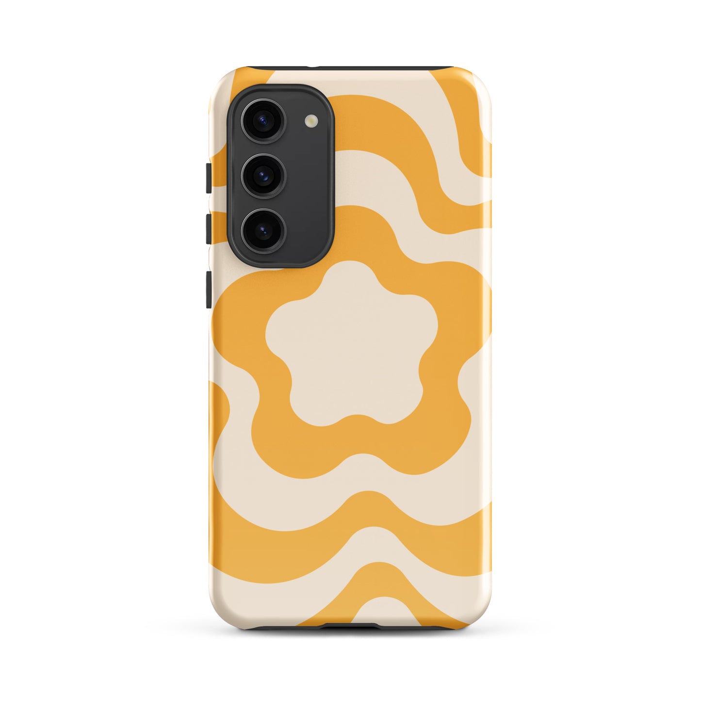 Yellow Retro Flowers Samsung Case