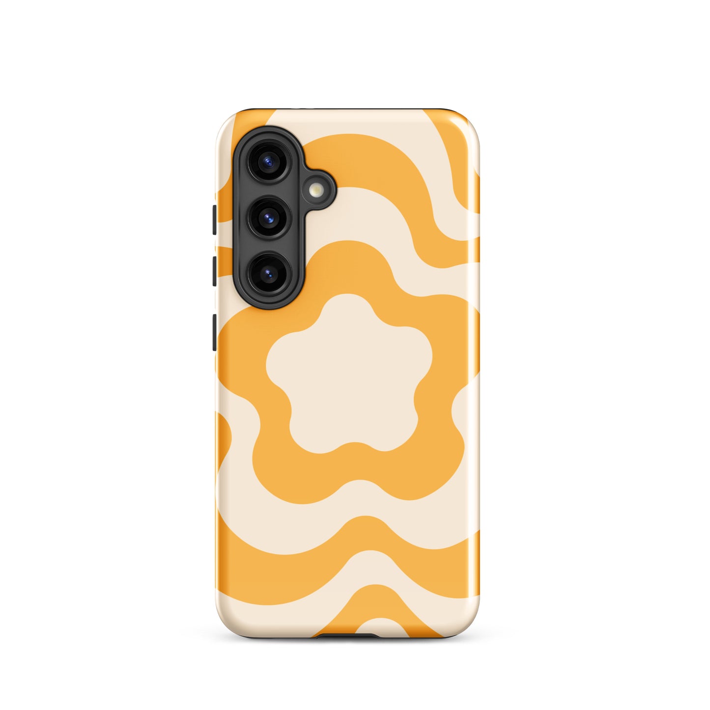 Yellow Retro Flowers Samsung Case