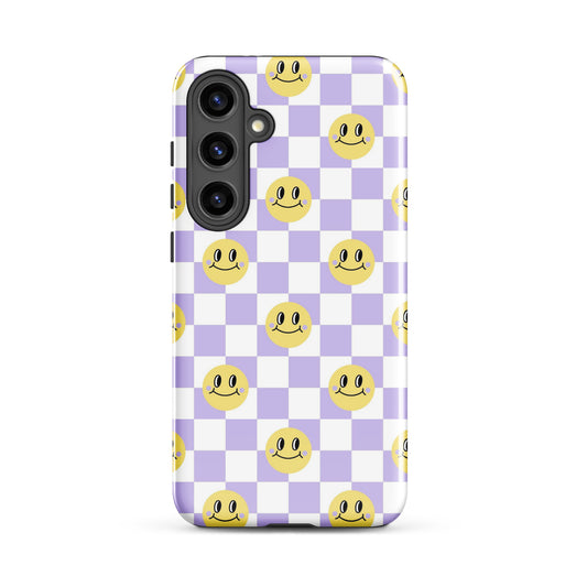 Checkered Smiley Faces Samsung Case