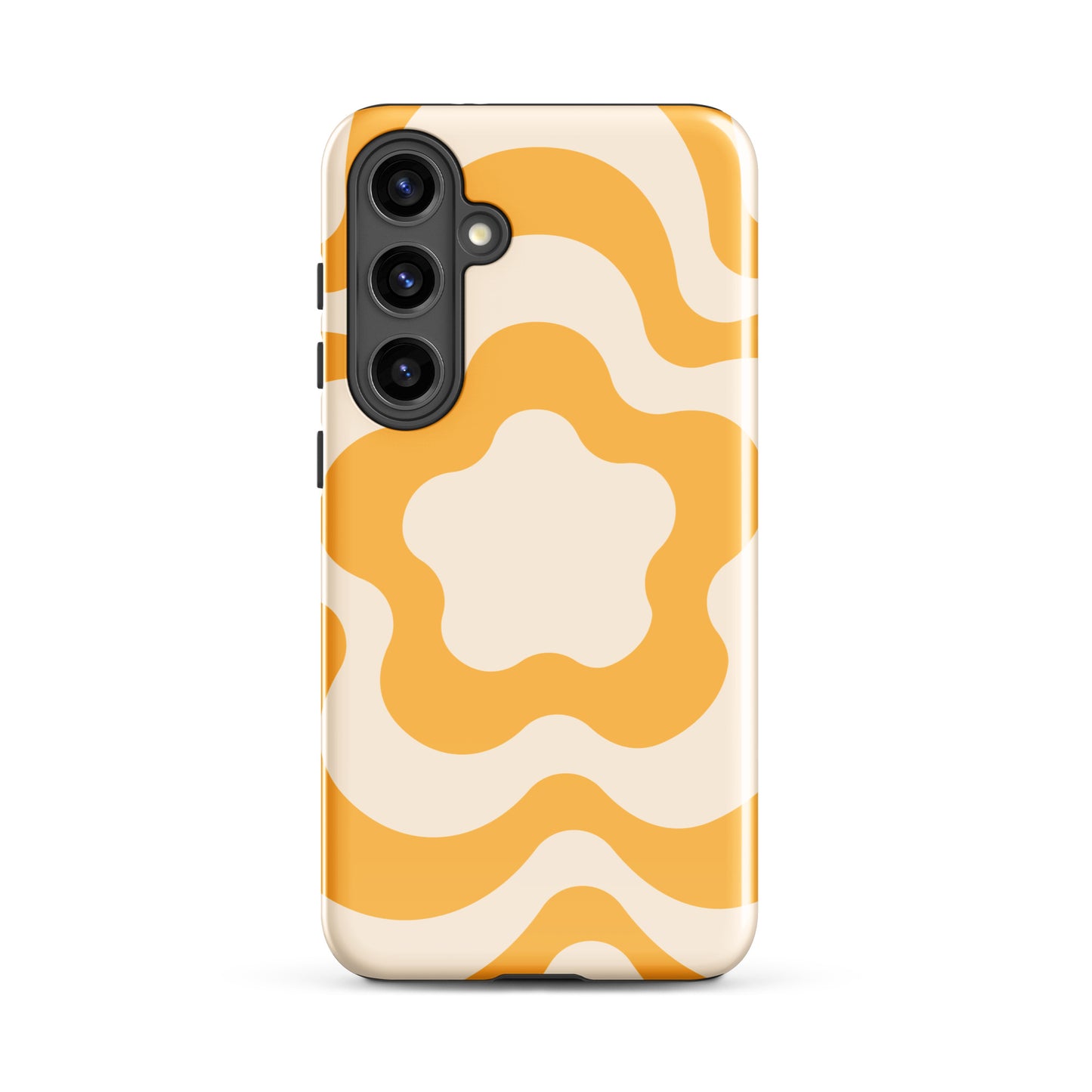 Yellow Retro Flowers Samsung Case