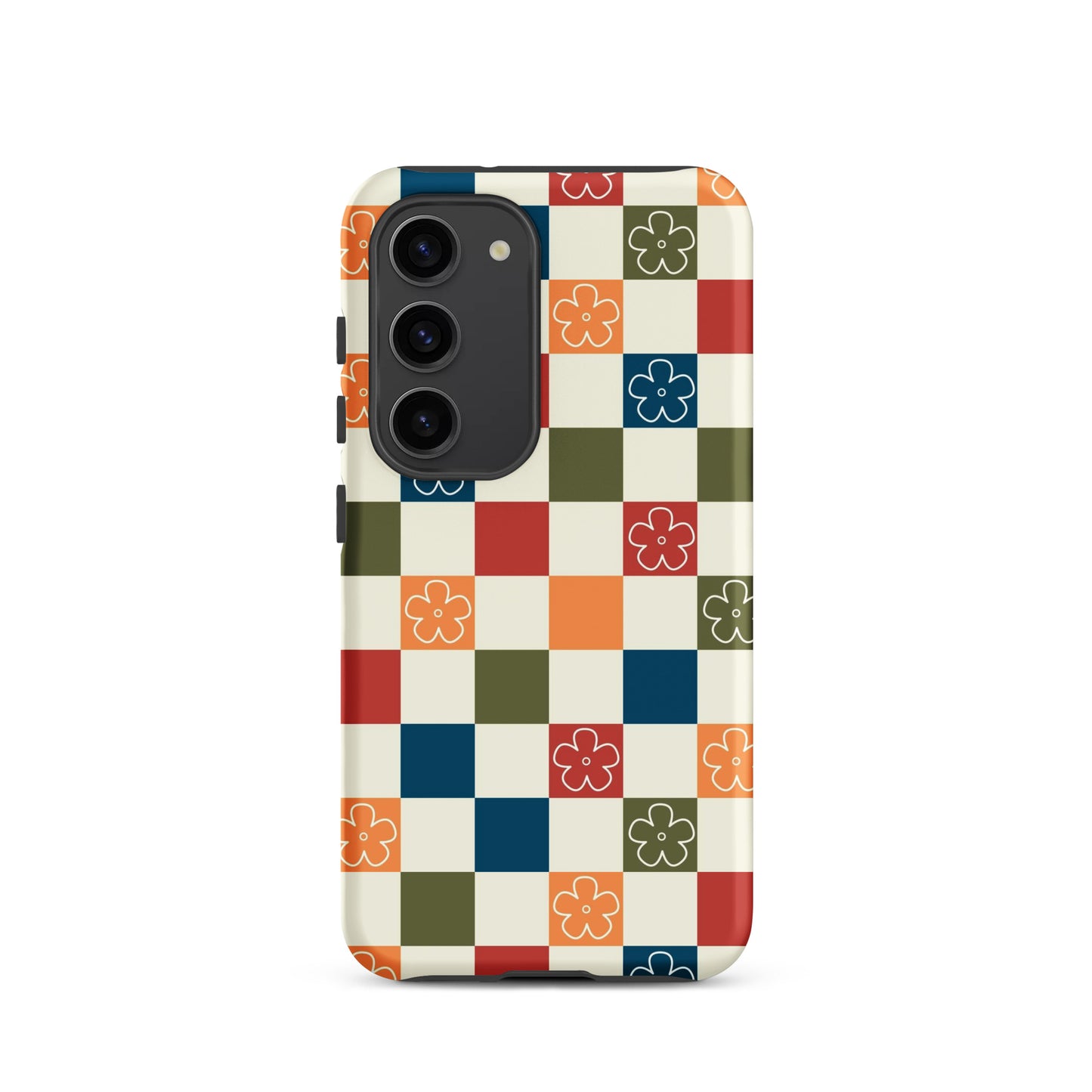 Vintage Flowers Checkered Samsung Case