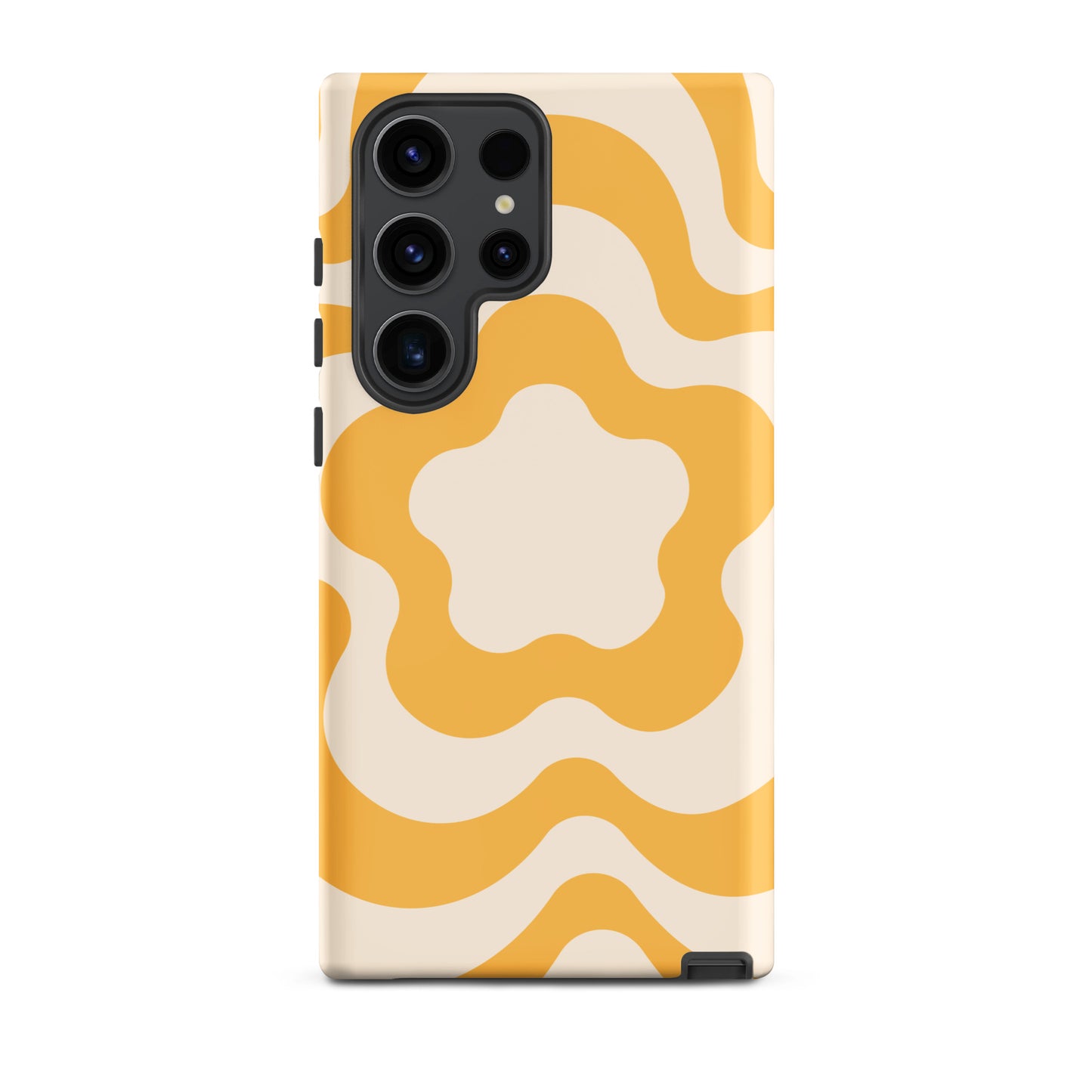 Yellow Retro Flowers Samsung Case
