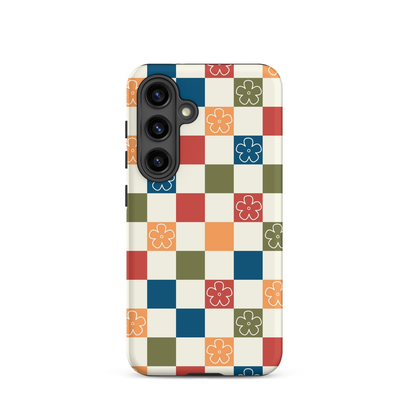 Vintage Flowers Checkered Samsung Case
