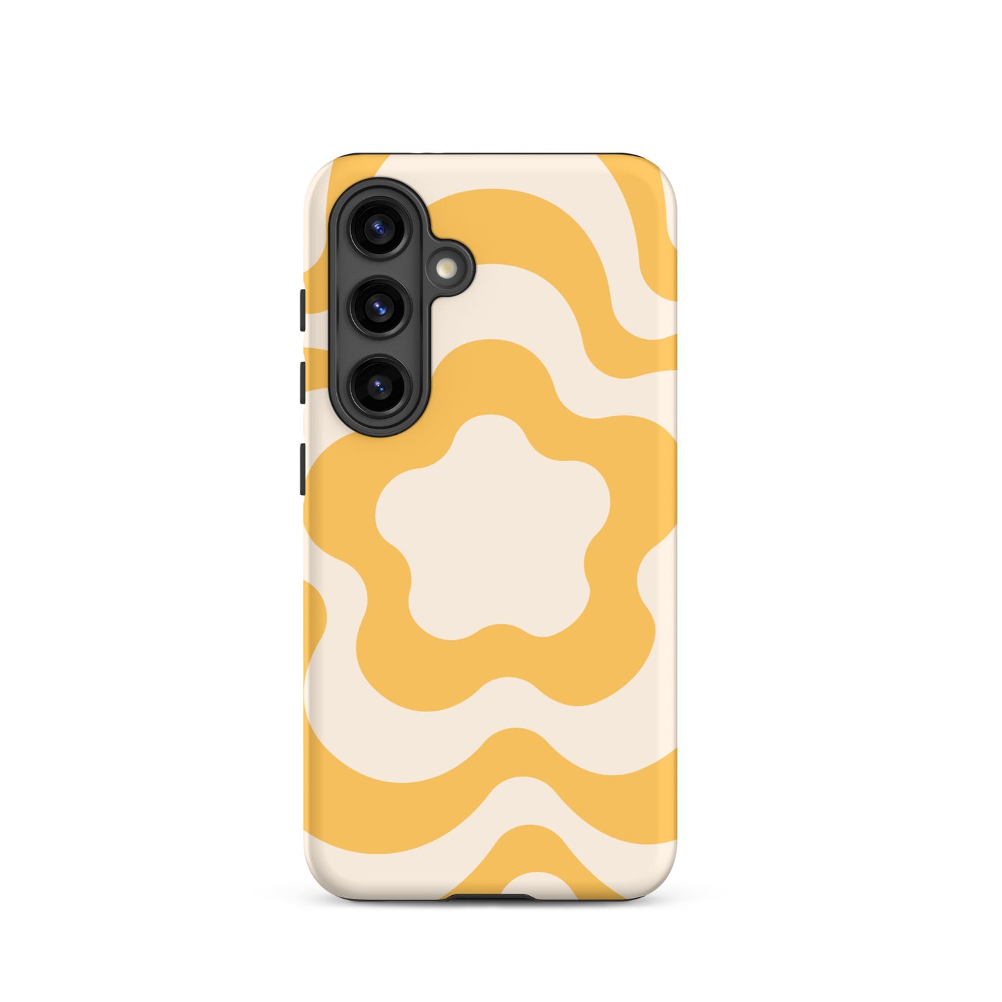 Yellow Retro Flowers Samsung Case